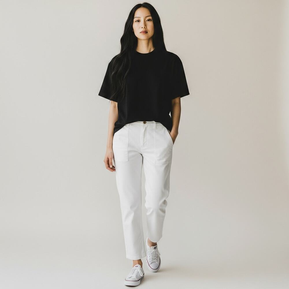 Brunello Cucinelli White Patch Pocket Utility Cotton Pants